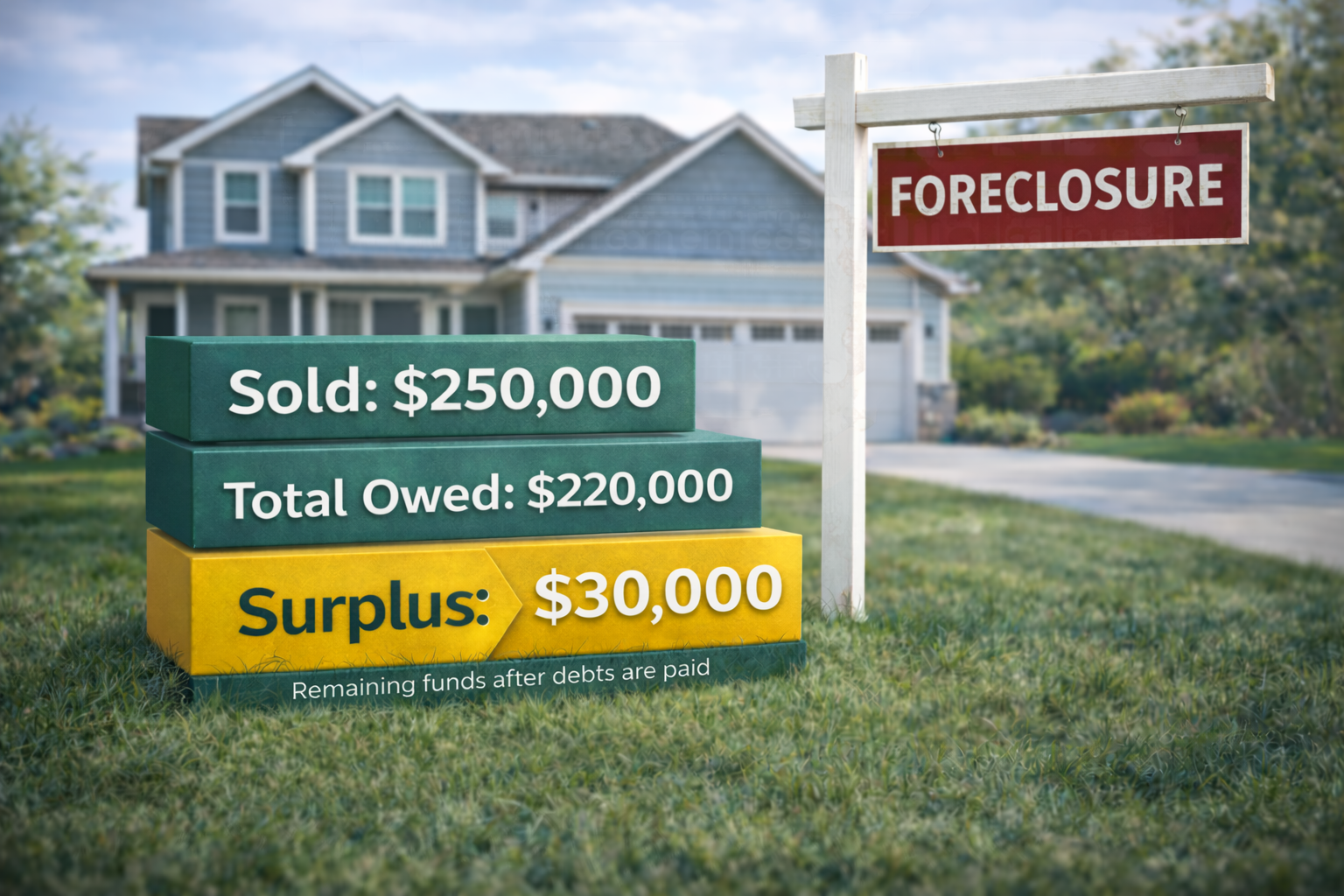 Surplus funds — foreclosed house